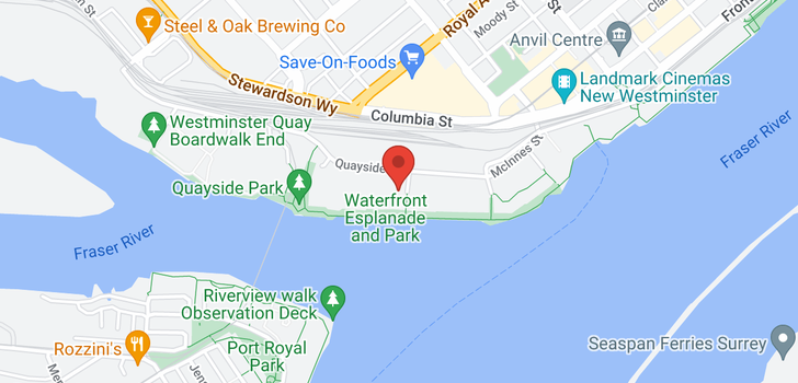 map of 319 1150 QUAYSIDE DRIVE